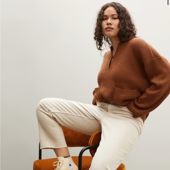 Everlane Women's Brown Crew Neck Sweater - Picture 1 of 3